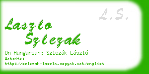 laszlo szlezak business card